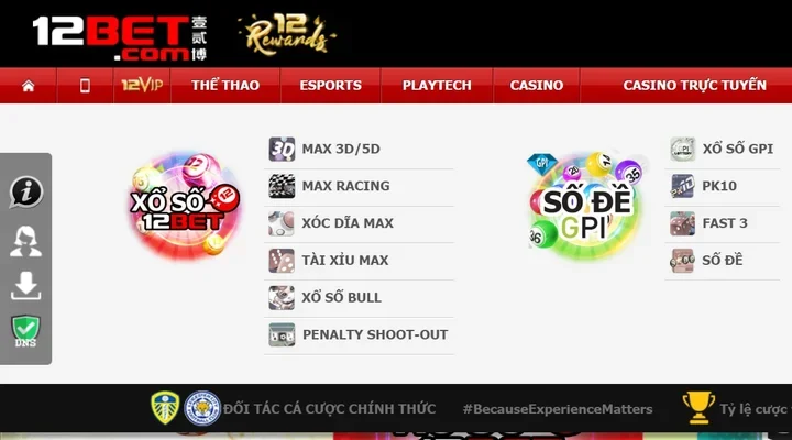 Thể loại game xổ số 12bet là gì?
